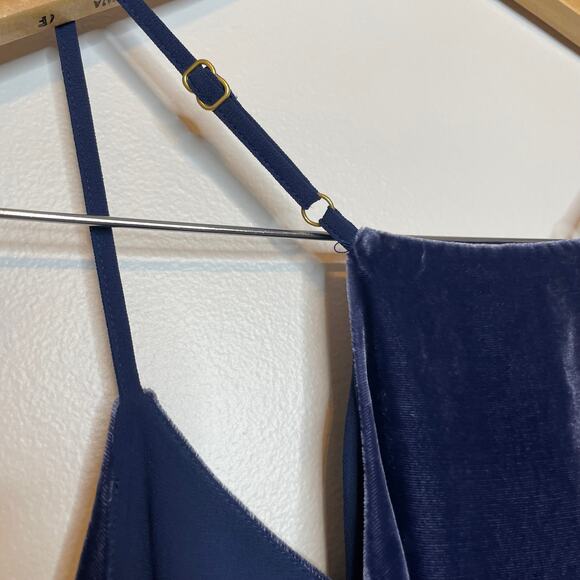 Lilly Pulitzer Silk Velvet Racerback Tank Top in Navy Blue Dusk Blouse XS - Picture 6 of 9